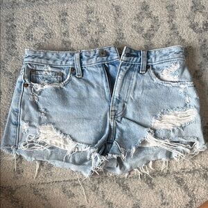 Abercrombie & Fitch Blue Jean Shorts Distressed Cut-Off